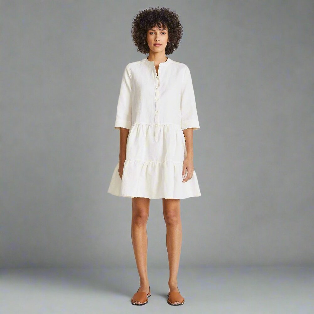 Apiece Apart cream denim Maurino dress, size XS